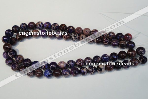 CDT364 15.5 inches 12mm round dyed aqua terra jasper beads