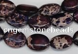 CDT417 15.5 inches 12*16mm oval dyed aqua terra jasper beads