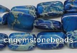 CDT55 15.5 inches 13*18mm rectangle dyed aqua terra jasper beads