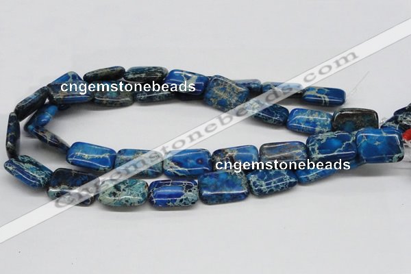 CDT56 15.5 inches 18*25mm rectangle dyed aqua terra jasper beads