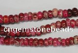 CDT584 15.5 inches 3*6mm rondelle dyed aqua terra jasper beads