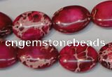 CDT646 15.5 inches 15*20mm oval dyed aqua terra jasper beads