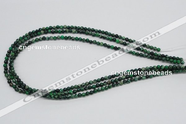 CDT68 15.5 inches 4mm round dyed aqua terra jasper beads