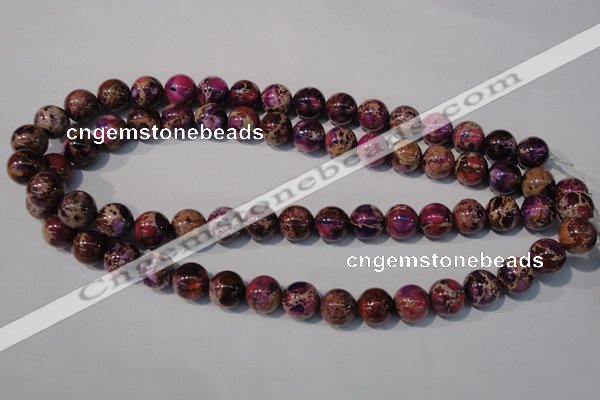 CDT697 15.5 inches 12mm round dyed aqua terra jasper beads