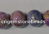 CDT698 15.5 inches 18mm round dyed aqua terra jasper beads