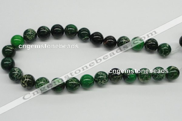 CDT71 15.5 inches 16mm round dyed aqua terra jasper beads