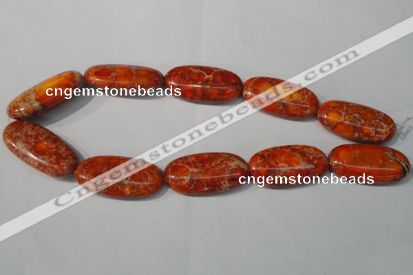CDT752 15.5 inches 20*40mm oval dyed aqua terra jasper beads