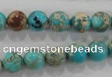 CDT803 15.5 inches 10mm round dyed aqua terra jasper beads wholesale