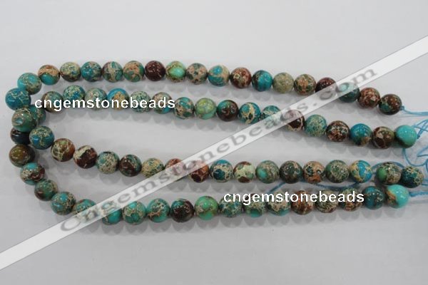CDT804 15.5 inches 11mm round dyed aqua terra jasper beads wholesale