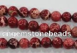 CDT821 15.5 inches 6mm round dyed aqua terra jasper beads wholesale