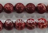 CDT824 15.5 inches 12mm round dyed aqua terra jasper beads wholesale