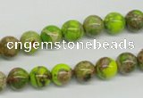 CDT83 15.5 inches 8mm round dyed aqua terra jasper beads