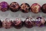 CDT834 15.5 inches 12mm round dyed aqua terra jasper beads wholesale