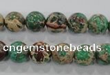 CDT853 15.5 inches 10mm round dyed aqua terra jasper beads wholesale