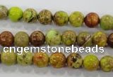 CDT862 15.5 inches 8mm round dyed aqua terra jasper beads wholesale