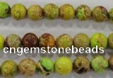 CDT863 15.5 inches 10mm round dyed aqua terra jasper beads wholesale