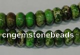 CDT927 15.5 inches 6*10mm rondelle dyed aqua terra jasper beads