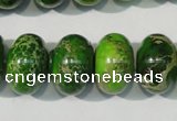 CDT928 15.5 inches 12*18mm rondelle dyed aqua terra jasper beads