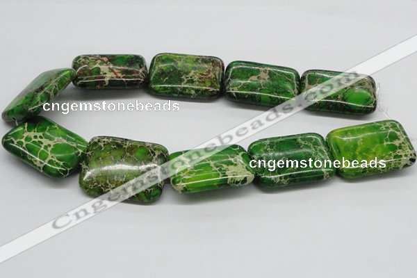 CDT96 15.5 inches 30*40mm rectangle dyed aqua terra jasper beads