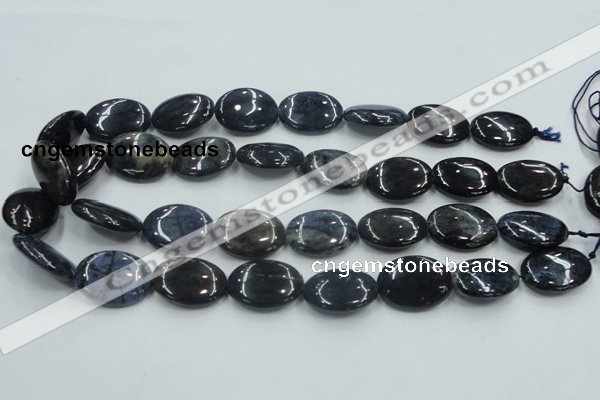 CDU01 15.5 inches 18*25mm oval natural blue dumortierite beads