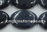 CDU02 15.5 inches 22*30mm oval natural blue dumortierite beads