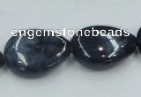 CDU03 15.5 inches 18*25mm flat teardrop natural blue dumortierite beads