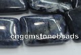 CDU04 15.5 inches 22*32mm rectangle natural blue dumortierite beads