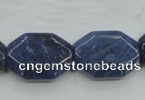 CDU06 15.5 inches 18*25mm octagonal natural blue dumortierite beads