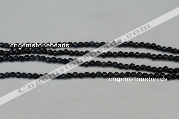 CDU100 15.5 inches 4mm round blue dumortierite beads wholesale