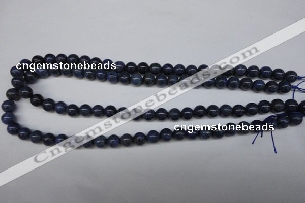 CDU102 15.5 inches 8mm round blue dumortierite beads wholesale