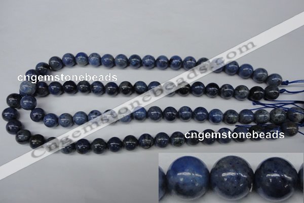 CDU103 15.5 inches 10mm round blue dumortierite beads wholesale