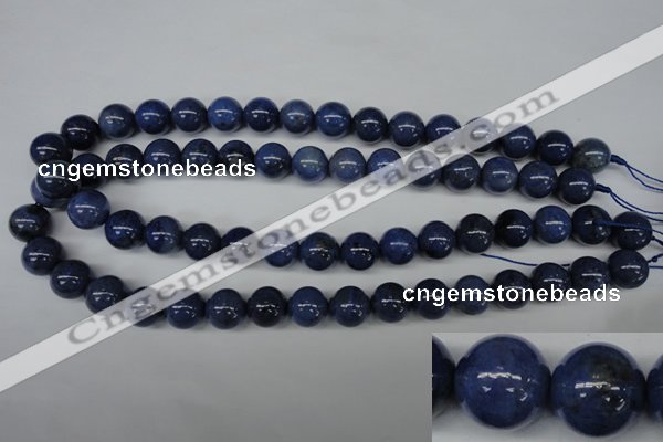 CDU104 15.5 inches 12mm round blue dumortierite beads wholesale