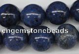 CDU107 15.5 inches 18mm round blue dumortierite beads wholesale