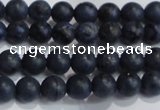 CDU200 15.5 inches 4mm round matte blue dumortierite beads