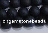 CDU204 15.5 inches 12mm round matte blue dumortierite beads