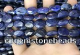 CDU217 15.5 inches 10*14mm faceted oval blue dumortierite beads