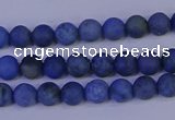 CDU300 15.5 inches 4mm round matte blue dumortierite beads