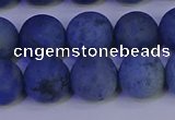 CDU304 15.5 inches 12mm round matte blue dumortierite beads