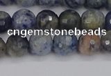 CDU310 15.5 inches 8mm faceted round blue dumortierite beads