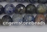 CDU311 15.5 inches 10mm faceted round blue dumortierite beads