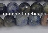 CDU312 15.5 inches 12mm faceted round blue dumortierite beads