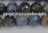 CDU312 15.5 inches 12mm faceted round blue dumortierite beads