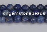 CDU322 15.5 inches 4mm faceted round blue dumortierite beads