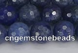 CDU325 15.5 inches 10mm faceted round blue dumortierite beads