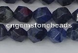 CDU331 15.5 inches 8mm faceted nuggets blue dumortierite beads