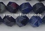 CDU333 15.5 inches 12mm faceted nuggets blue dumortierite beads