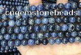 CDU352 15.5 inches 8mm round blue dumortierite beads wholesale