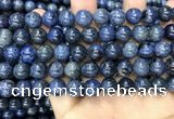 CDU353 15.5 inches 10mm round blue dumortierite beads wholesale