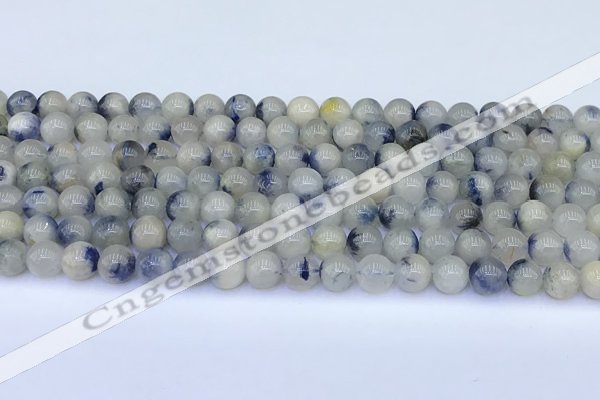 CDU375 15.5 inches 6mm round natural blue dumortierite beads