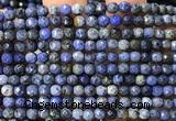 CDU400 15 inches 4mm faceted round dumortierite beads wholesale